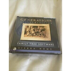 Generations Deluxe Edition Family Tree Software (1998) - 4 CDs for Windows NWOT
